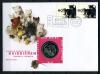 Конверт с марками, СГ и монетой (1 экю). Нидерланды 1998 г. Кошки. 1998г