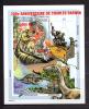 Почтовые марки. Гвинея. 2009г. Динозавры. Надпеч. Блок №1736. 2009г