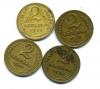 Монеты СССР. 2 копейки 1935-1940 г. 4 шт. 1935-1940г