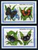 Почтовые марки. Лесото 1993 г. Бабочки. Бл.102-103 (Mi: 15.00 Евро) . 1993г
