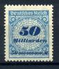 Почтовые марки. Германия 1923 г. Стандарт. 50 миллиардов марок. № 330. 1923г
