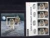 Почтовые марки. Польша. 1989г. Космос. Аполло-11. №3206. Сцепка. Блок №109. 1989г