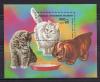 Почтовые марки. Мадагаскар 1985 г. Коты и собаки БЛ29. 1985г